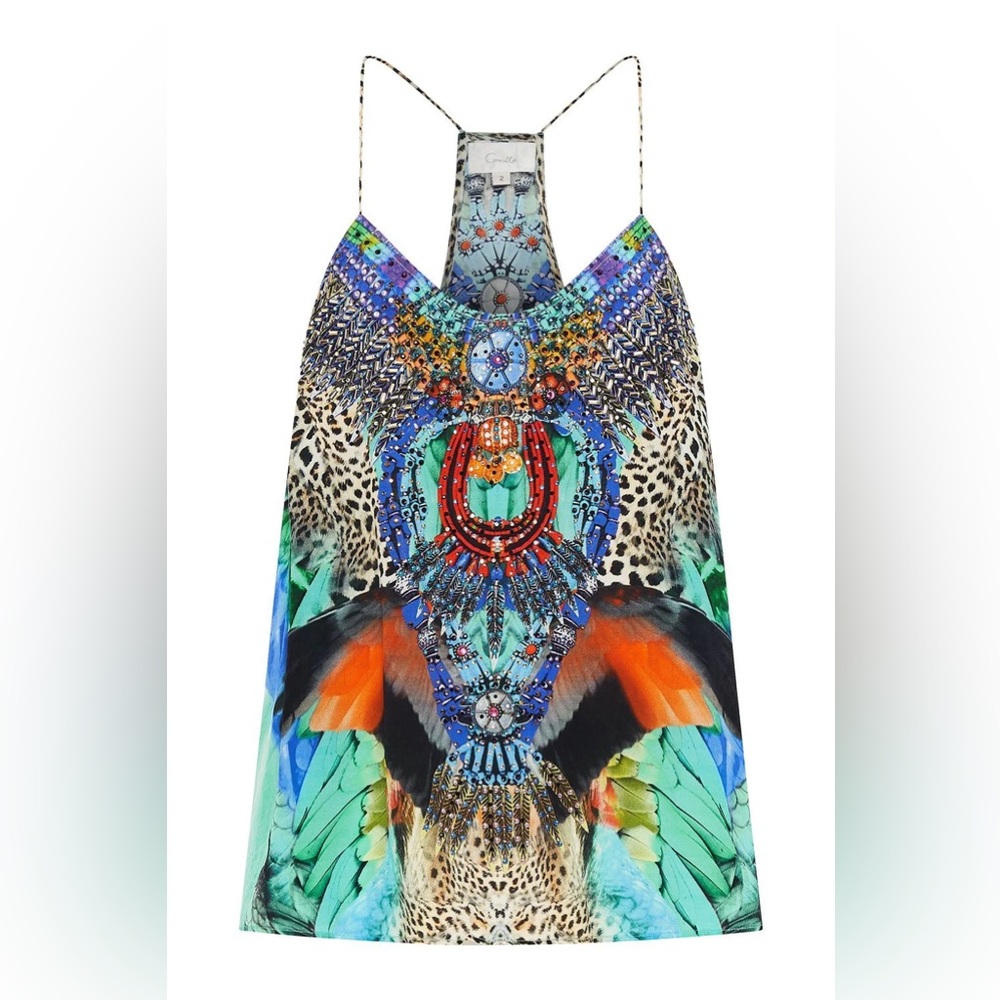 Camilla Multicolor Embellished Blouse T Back Singlet Top
Jungle Flight😍
